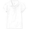 imageThe Childrens Place Girls Short Sleeve Ruffle Pique PoloWhite