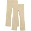 imageThe Childrens Place Girls Uniform Bootcut Chino PantsSandy 2pack