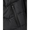 imageThe Childrens Place girls Medium Weight Long Puffer Jacket Windresistant WaterresistantBlackWhite Lined