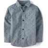 imageThe Childrens Place BabyBoys and Toddler Long Sleeve Cotton Poplin Button Down ShirtThunderstorm