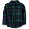 imageThe Childrens Place BabyBoys and Toddler Long Sleeve Plaid Flannel Button Up ShirtSpruce Plaid