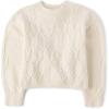 imageThe Childrens Place Girls Long Sleeve Pullover Cable Knit SweaterWhite Daisy