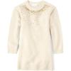 imageThe Childrens Place Girls Long Sleeve Sweater DressBeaded White Daisy