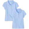 imageThe Childrens Place Girls Short Sleeve Pique Polo 2 PackDaybreak 2pack