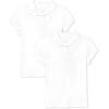 imageThe Childrens Place Girls Short Sleeve Pique Polo 2 PackWhite 2pack