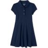 imageThe Childrens Place Girls Short Sleeve Ruffle Polo DressTidal