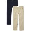 imageThe Childrens Place Stretch Bootcut Chino PantsmultipacksSandyTidal 2pack
