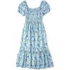 imageThe Childrens Place Womens Short Sleeve Holiday DressWhirlwind Blue Floral