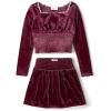 imageThe Childrens Place girls Smocked Top and Skirt 2 Piece SetSugar Beet Velour