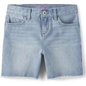 imageDenim Midi ShortsStraight Leg Peony Wash