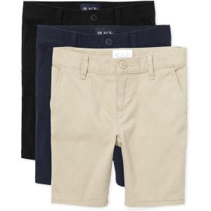 imageThe ChildrenS Place Girls Chino ShortsBlackSandyTidal 3pack