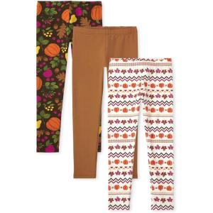 imageThe Childrens Place Girls Fashion LeggingsHarvest Fair IsleBrown Fall Pumpkin 3pack