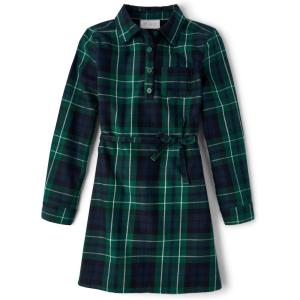imageThe Childrens Place Girls Long Sleeve Everyday DressSpruceshad Plaid
