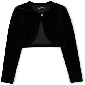 imageThe Childrens Place Girls Long Sleeve Shrug CardiganBlack