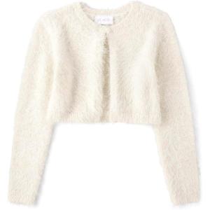 imageThe Childrens Place Girls Long Sleeve Shrug CardiganCream