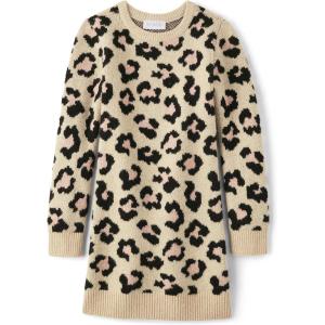 imageThe Childrens Place Girls Long Sleeve Sweater DressCashew