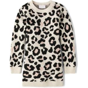 imageThe Childrens Place Girls Long Sleeve Sweater DressLeopard