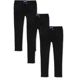 imageThe Childrens Place Girls Ponte Knit Pull on JeggingsBlack 3pack