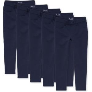 imageThe Childrens Place Girls Ponte Knit Pull on JeggingsTidal 5 Pack