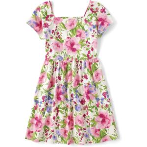 imageThe Childrens Place Girls Short Sleeve Casual Everyday DressesJasmine Floral