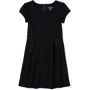imageThe Childrens Place Girls Short Sleeve Ponte DressBlack