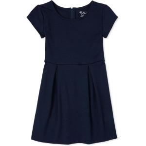 imageThe Childrens Place Girls Short Sleeve Ponte DressTidal