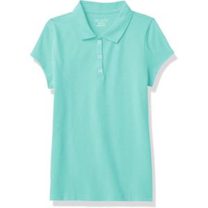 imageThe Childrens Place Girls Short Sleeve Ruffle Pique PoloSeafrost