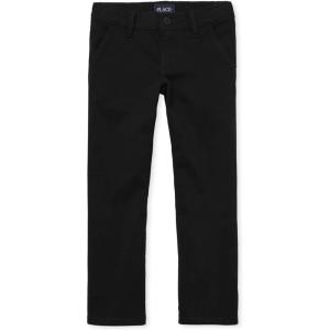 imageThe Childrens Place Girls Uniform Bootcut Chino PantsBlack Single