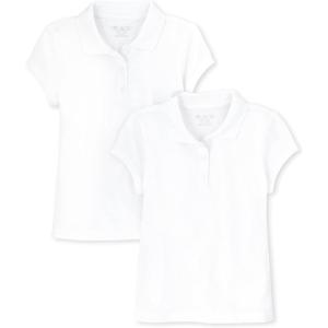 imageThe Childrens Place boys Short Sleeve Soft Jersey Knit PolomultipacksWhite 2pack