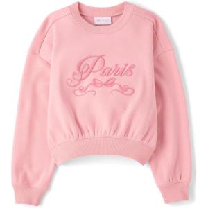 imageThe Childrens Place girls Active Long Sleeve Embellished Winter Warm SweatshirtParis