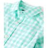 imageThe Childrens Place Big Boys Long Sleeve Poplin Button Down ShirtAqua Gingham