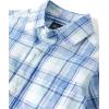 imageThe Childrens Place Big Boys Long Sleeve Poplin Button Down ShirtAqua Plaid