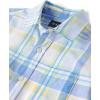 imageThe Childrens Place Big Boys Long Sleeve Poplin Button Down ShirtBlue Yellow Plaid