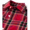 imageThe Childrens Place Big Boys Long Sleeve Poplin Button Down ShirtRed Birch Plaid