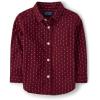 imageThe Childrens Place Big Boys Long Sleeve Poplin Button Down ShirtRedwood Dot