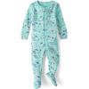 imageThe Childrens Place babygirls And Toddler Snug Fit 100 Cotton One Piece Zip Front Footed PajamaSeafrost