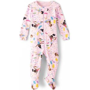 imageThe Childrens Place babygirls And Toddler Snug Fit 100 Cotton One Piece Zip Front Footed PajamaDancer
