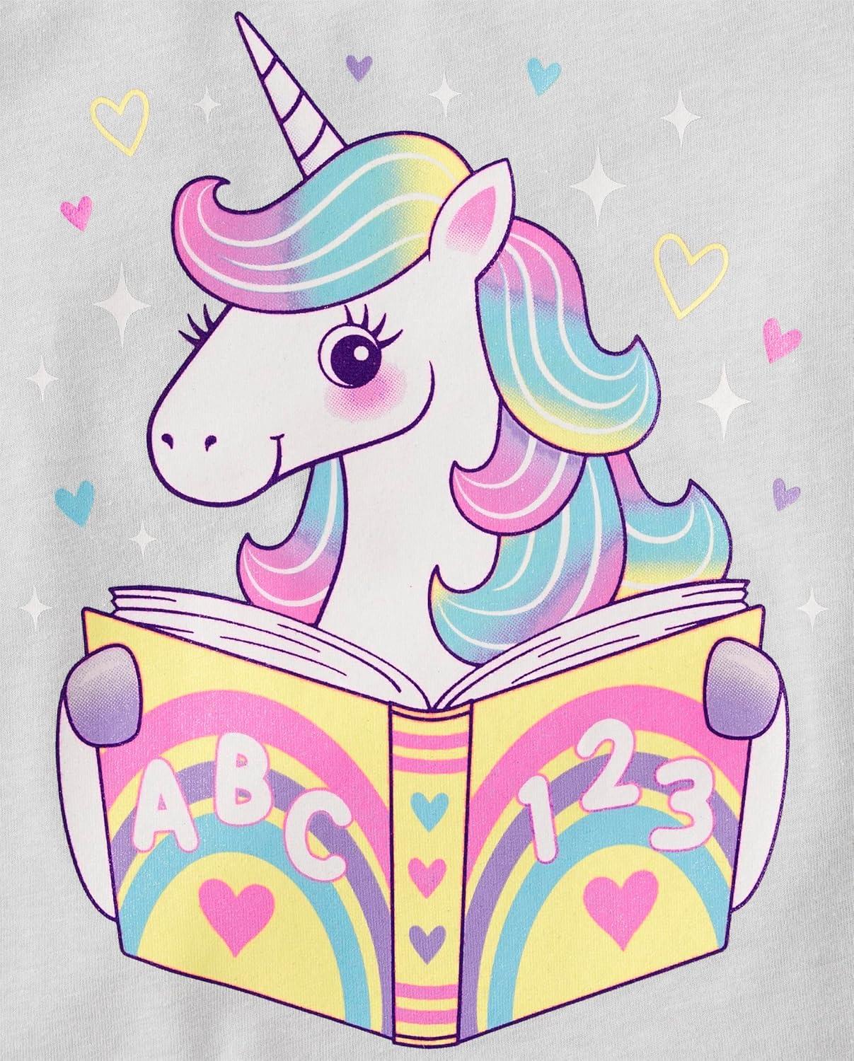 imageThe Childrens Place BabyGirls and Toddler Assorted Everyday Short Sleeve Graphic TShirtsmultipacksUnicornIce CreamFlamingo 3pack