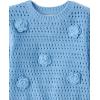imageThe Childrens Place BabyGirls and Toddler Long Sleeve Crew Neck Pullover SweaterBlue Flowers