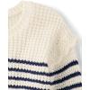 imageThe Childrens Place BabyGirls and Toddler Long Sleeve Crew Neck Pullover SweaterIvory Stripes