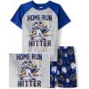 imageThe Childrens Place boys Short Sleeve Top and Shorts2 Piece Pajama SetHome Run Hitter