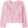 imageThe Childrens Place BabyGirls and Toddler Long Sleeve Crew Neck Pullover SweaterRose Mist Bows