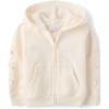imageThe Childrens Place babygirls And Toddler Active Premium Fleece Zip Up SweatshirtWhite Bows