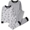 imageThe Childrens Place boys 100 Cotton Long Sleeve Top and Pants 2 Piece Pajama SetStripesSports 2pack