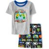 imageThe Childrens Place boys Short Sleeve Top and Shorts Snug Fit 100 Cotton 4 Piece Pajama SetDo Not Disturb Gamer