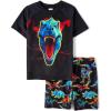 imageThe Childrens Place boys Short Sleeve Top and Shorts2 Piece Pajama SetBright Dinos