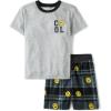 imageThe Childrens Place boys Sleeve Top and Shorts2 Piece Pajama SetHappy Heather Grey