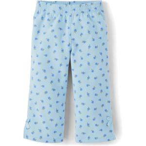 imageThe Childrens Place BabyGirls and Toddler Active Premium Fleece Wide Leg Lounge PantsFloral Blue