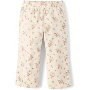 imageThe Childrens Place BabyGirls and Toddler Active Premium Fleece Wide Leg Lounge PantsWhite Daisy