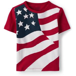 imageThe Childrens Place BabyGirls and Toddler Basic Long Sleeve Layering TeesAmerican Flag